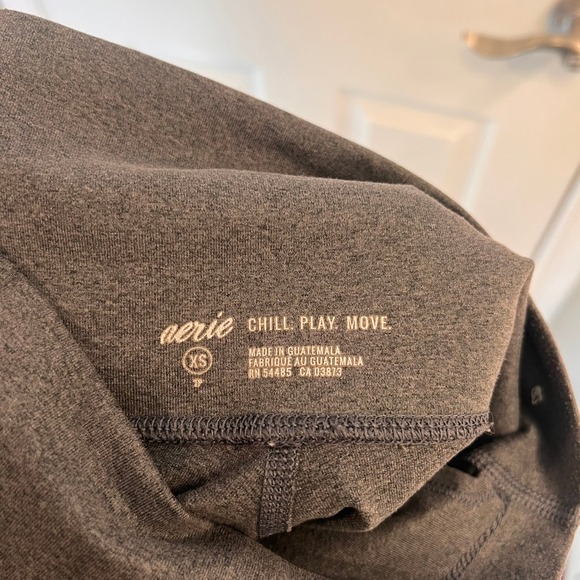 Aerie Chill Play Move High Waisted Leggings Charcoal Heather Gray XS - Picture 6 of 6